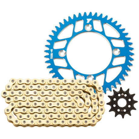 Tusk Chain and Sprocket Kit - Aluminum Rear/Gold X-Ring Chain Yamaha YZ125 2007–2026