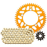 Tusk Chain and Sprocket Kit - Aluminum Rear/Gold X-Ring Chain