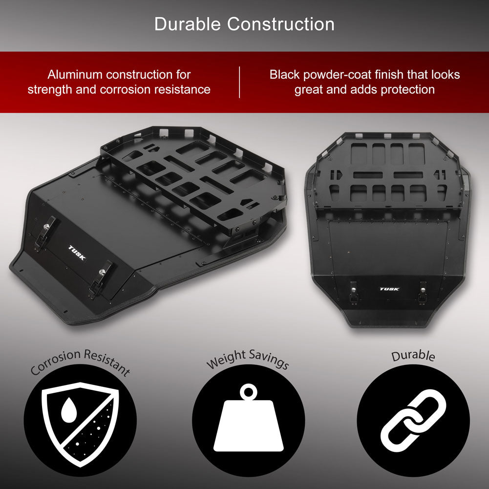 Tusk Cargo Hatch with Top Rack - Black Powder Coated for Polaris RZR Pro S 4