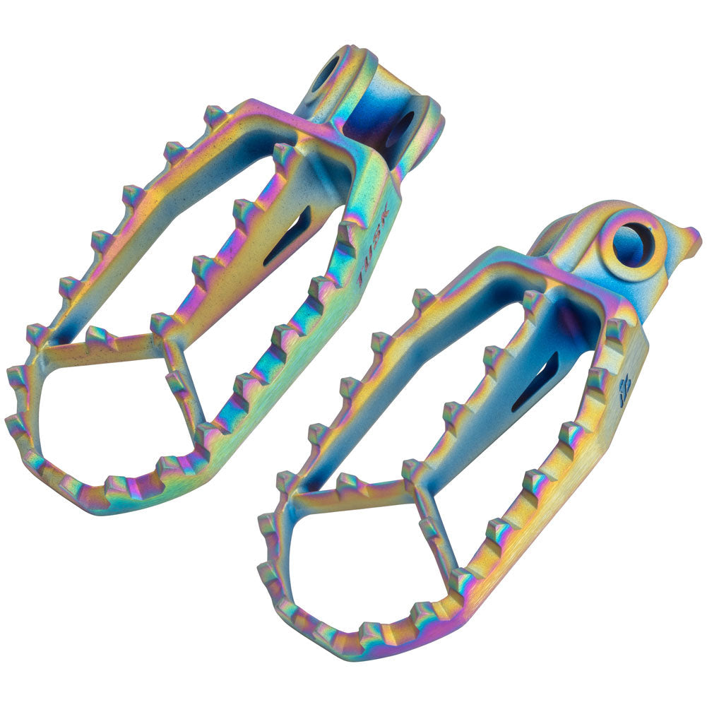 Tusk Blitz Titanium Moto Foot Pegs Jet Fuel KTM 105 SX 1998-2023