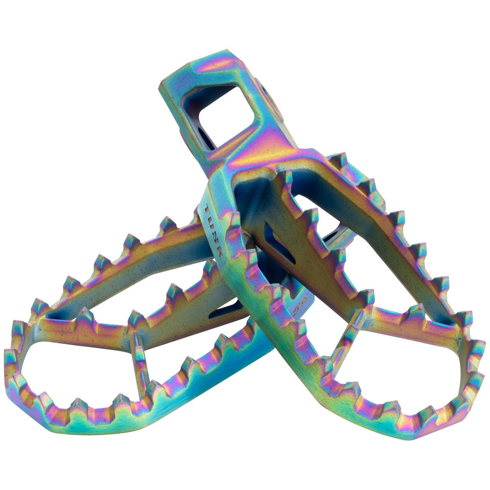 Tusk Blitz Titanium Moto Foot Pegs Jet Fuel Husqvarna FC 250 2022-2026