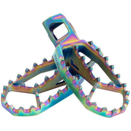 Tusk Blitz Titanium Moto Foot Pegs Jet Fuel Husqvarna FC 250 2022-2026