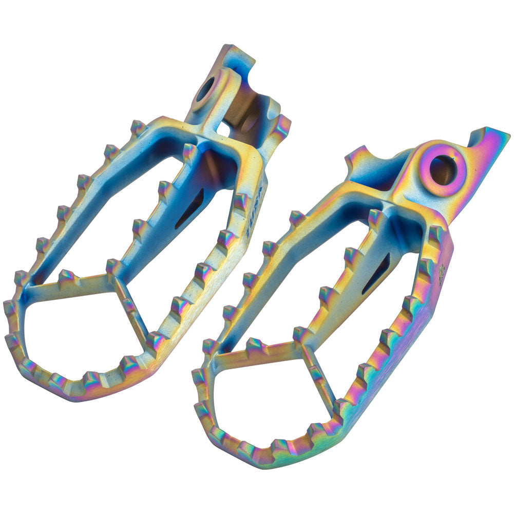 Tusk Blitz Titanium Moto Foot Pegs Jet Fuel Honda CRF250R 2002–2026
