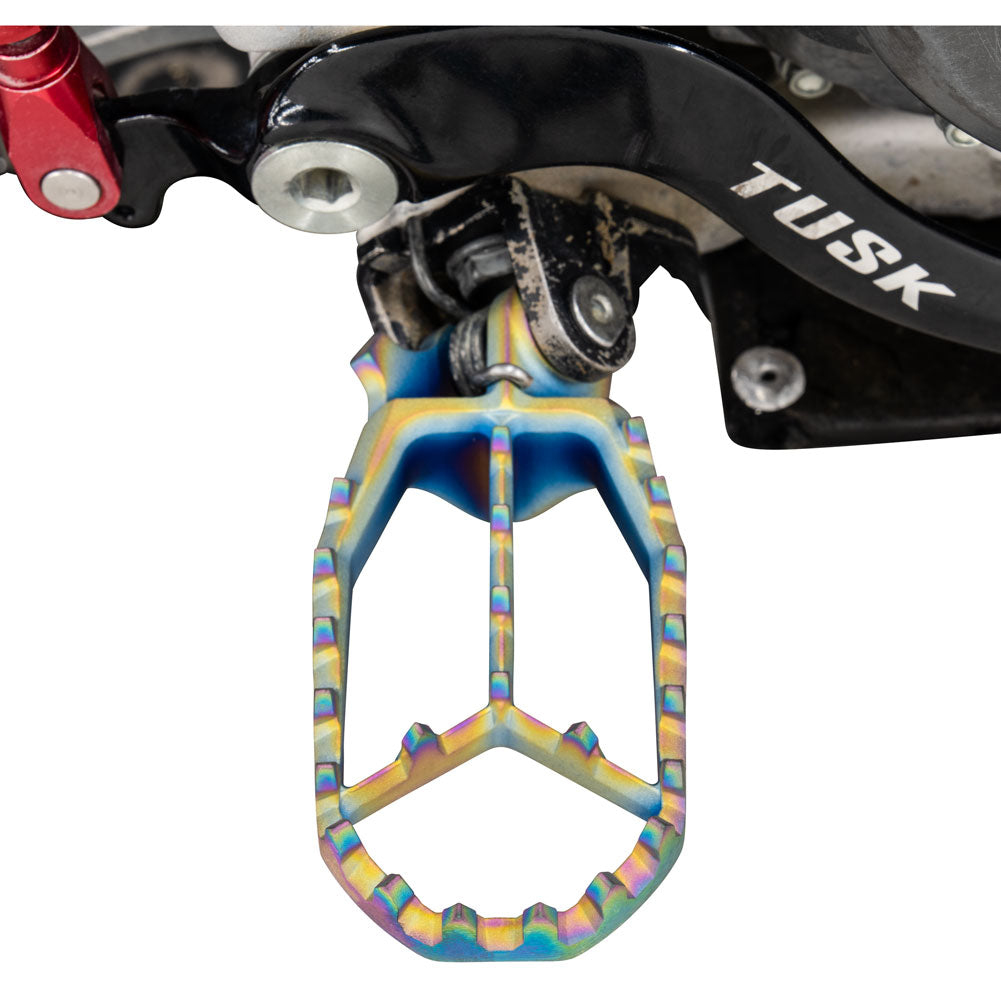 Tusk Blitz Titanium Moto Foot Pegs Jet Fuel Honda Transalp XL750 2024–2025