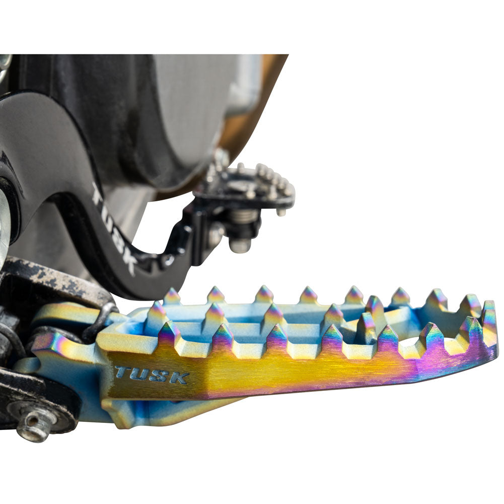 Tusk Blitz Titanium Moto Foot Pegs Jet Fuel Honda CRF250R 2002–2026