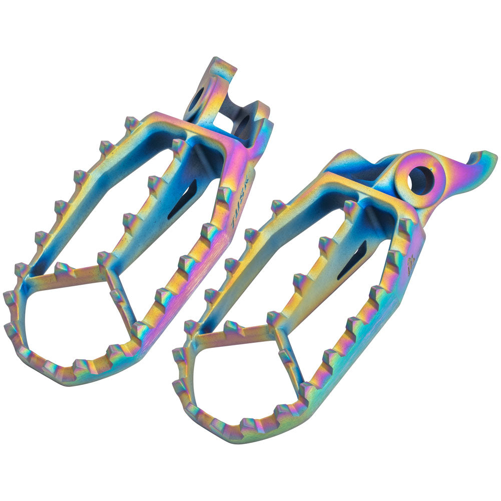 Tusk Blitz Titanium Moto Foot Pegs Jet Fuel Kawasaki KX250 2006–2026