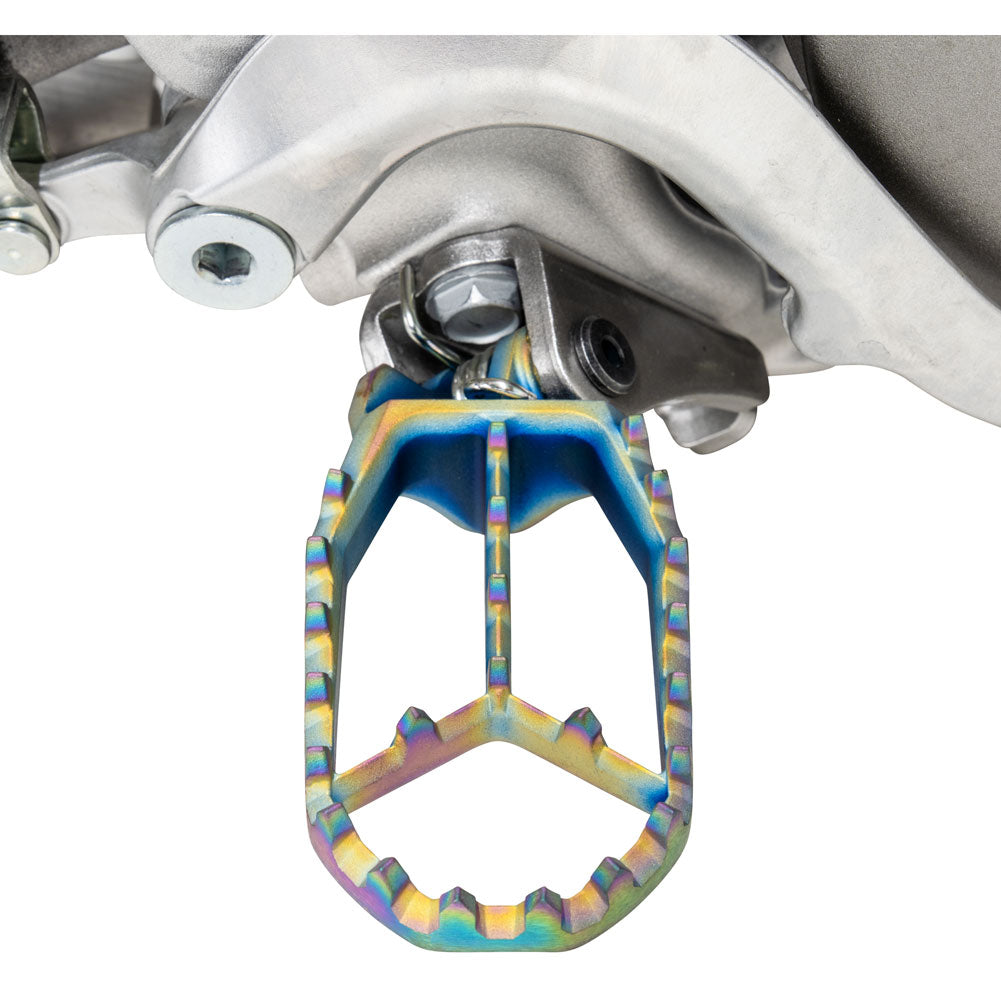 Tusk Blitz Titanium Moto Foot Pegs Jet Fuel Kawasaki KX250 2006–2026
