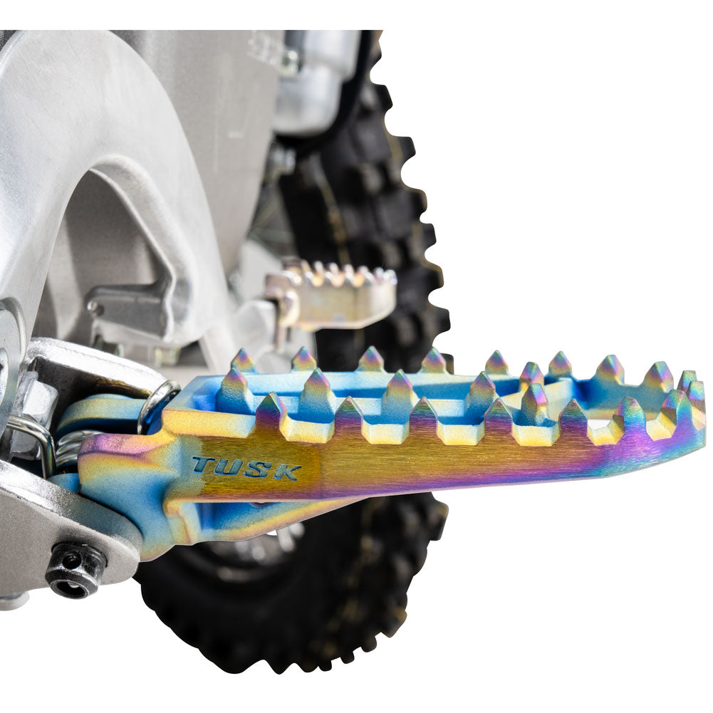 Tusk Blitz Titanium Moto Foot Pegs Jet Fuel Kawasaki KX250 2006–2026
