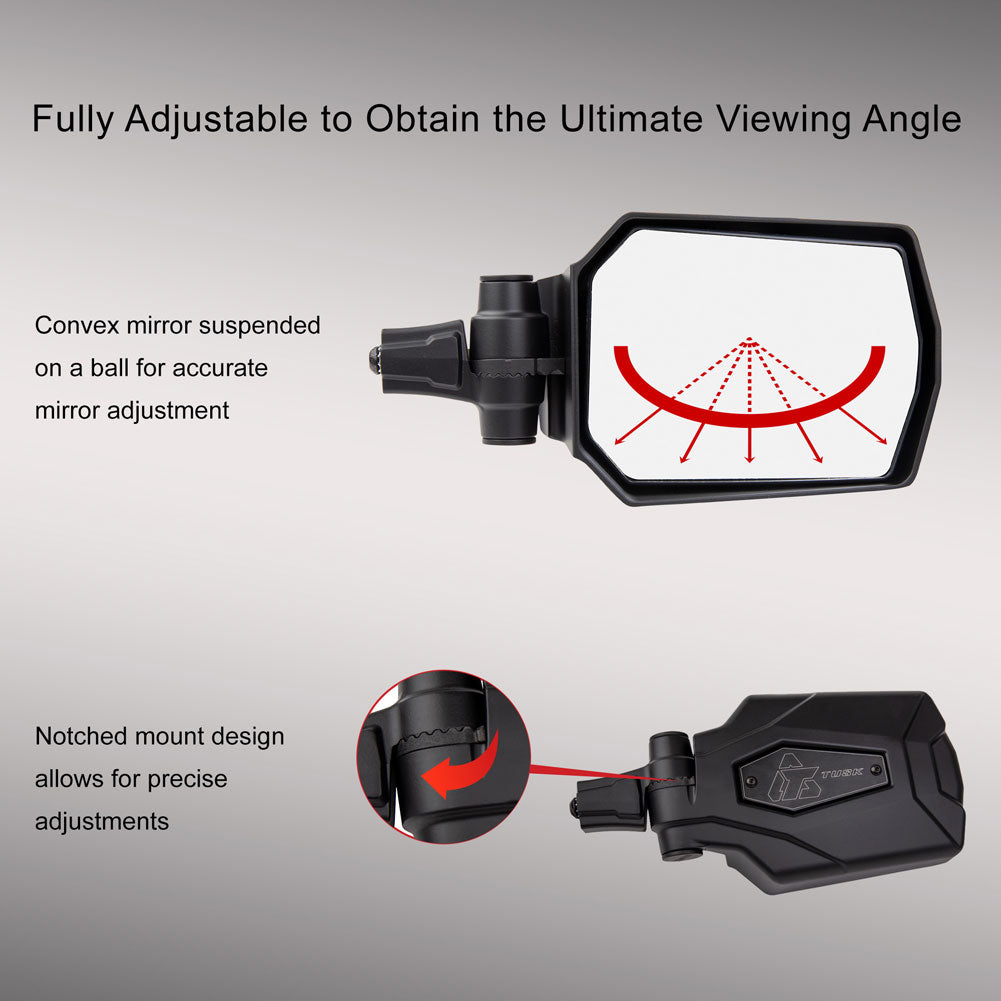 Tusk Pivot Folding Mirror Kit Polaris RZR XP 1000 Premium 2024–2026