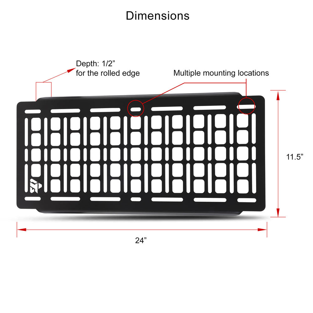 Tusk Universal Aluminum MOLLE Panel Polaris RZR XP/XP4 1000