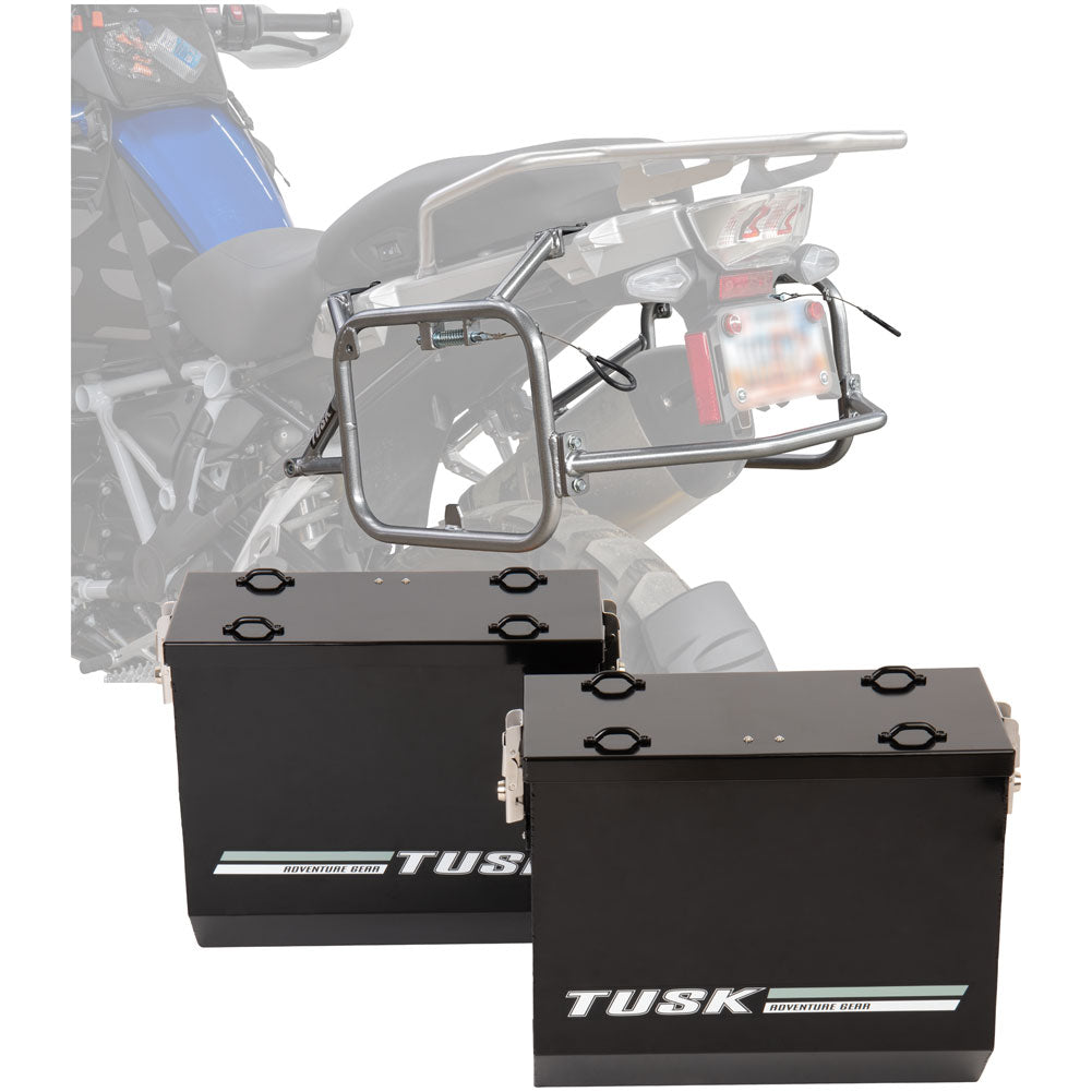 Tusk Aluminum Panniers with Pannier Racks V2 Large BMW R1200GS 2013–2024