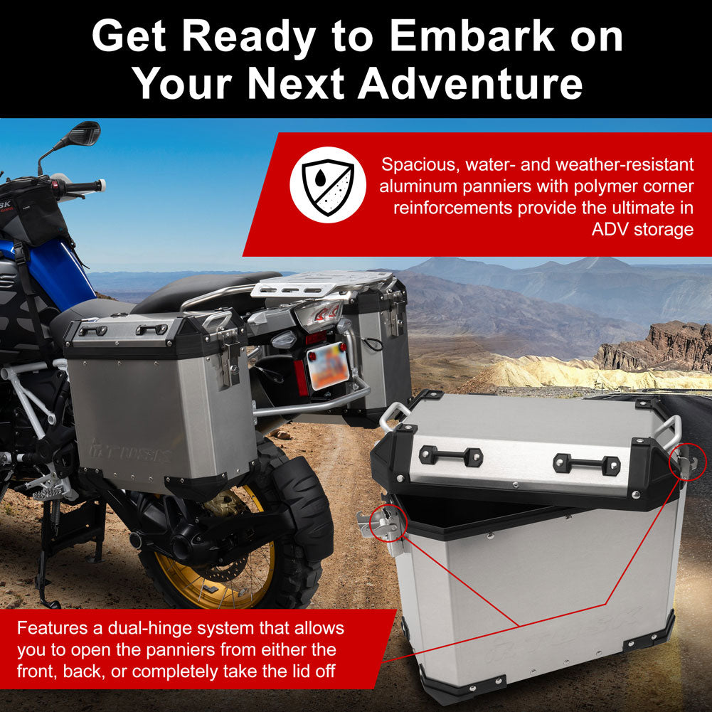 Tusk Frontier Motorcycle Panniers 38 Liter Panniers