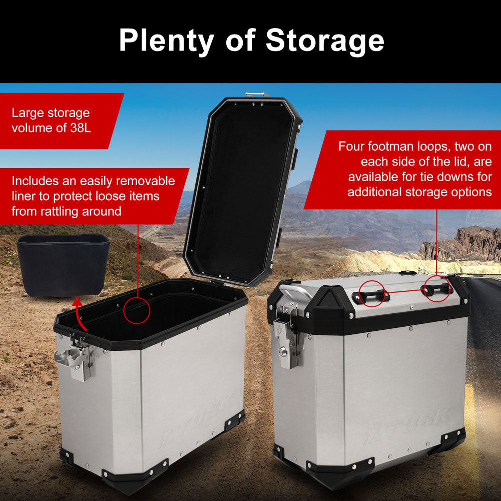 Tusk Frontier Motorcycle Panniers 38 Liter Panniers