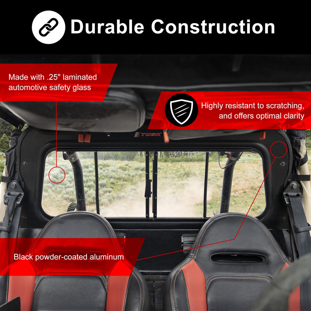 Tusk Sliding Rear Glass Window Polaris RZR XP 2014-2023