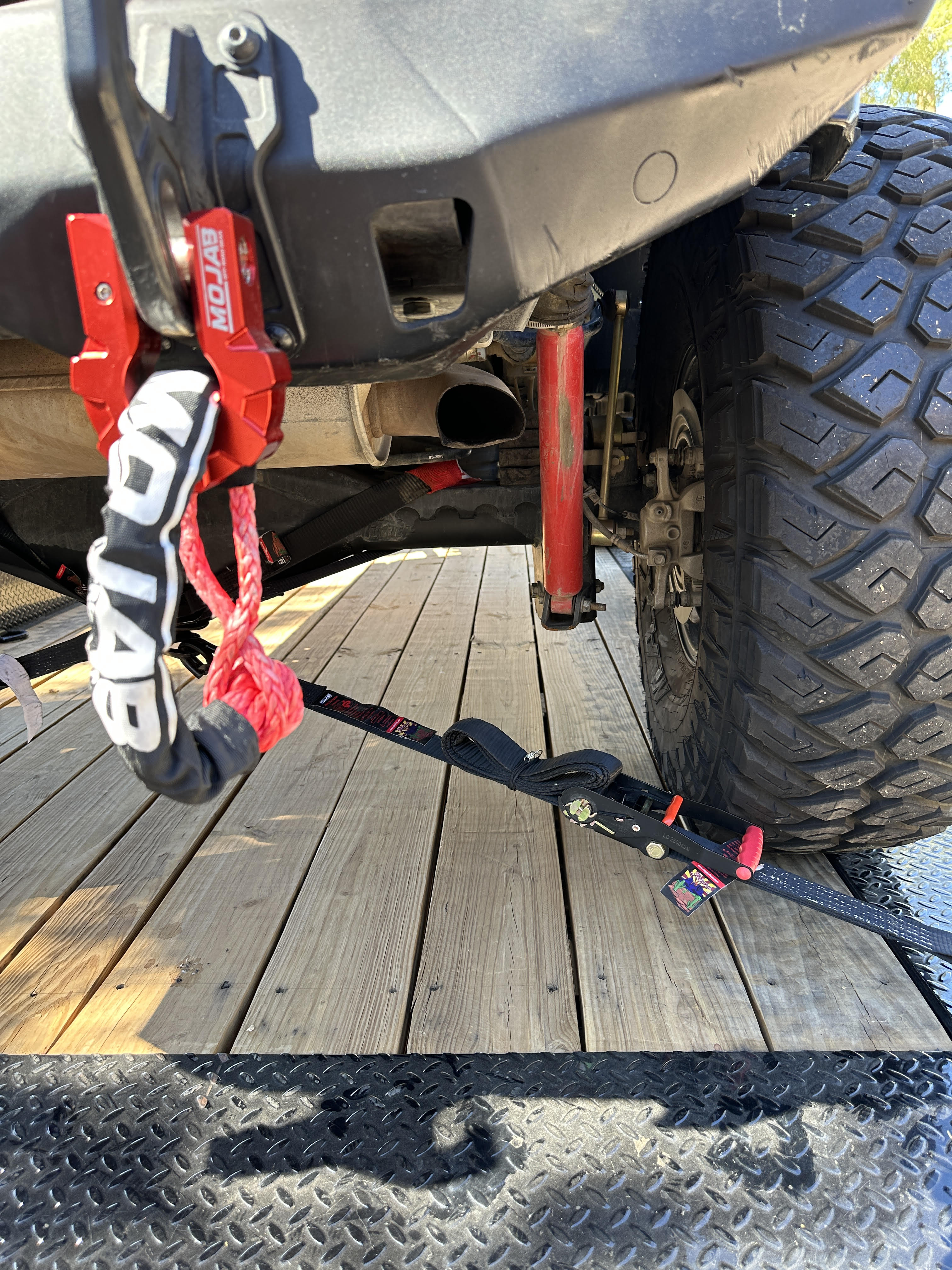 Photo of Soft Shackle 3/8'' x 22” with sleeve and bag (Set of 2 Shackles) (Lifetime Warranty) by MOJAB OFFROAD - Premium Soft Shackle for UTVs / Side by Sides