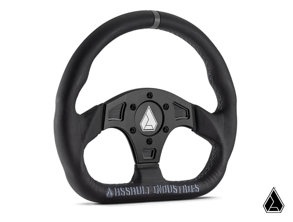 Photo of Assault Industries Suede Ballistic "D" UTV Steering Wheel by Assault Industries - Premium Steering Wheels for UTVs / Side by Sides
