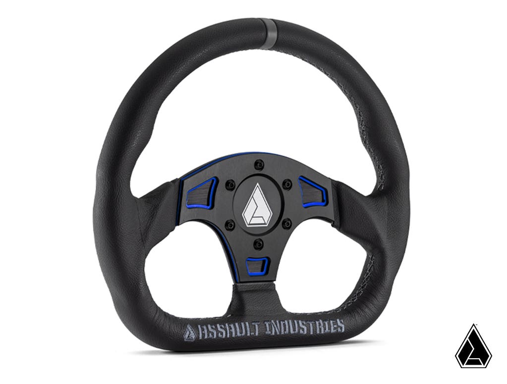 Photo of Assault Industries Suede Ballistic "D" UTV Steering Wheel by Assault Industries - Premium Steering Wheels for UTVs / Side by Sides