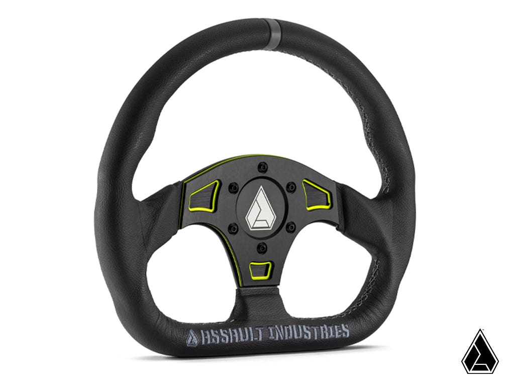 Photo of Assault Industries Suede Ballistic "D" UTV Steering Wheel by Assault Industries - Premium Steering Wheels for UTVs / Side by Sides