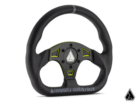 Photo of Assault Industries Suede Ballistic "D" UTV Steering Wheel by Assault Industries - Premium Steering Wheels for UTVs / Side by Sides