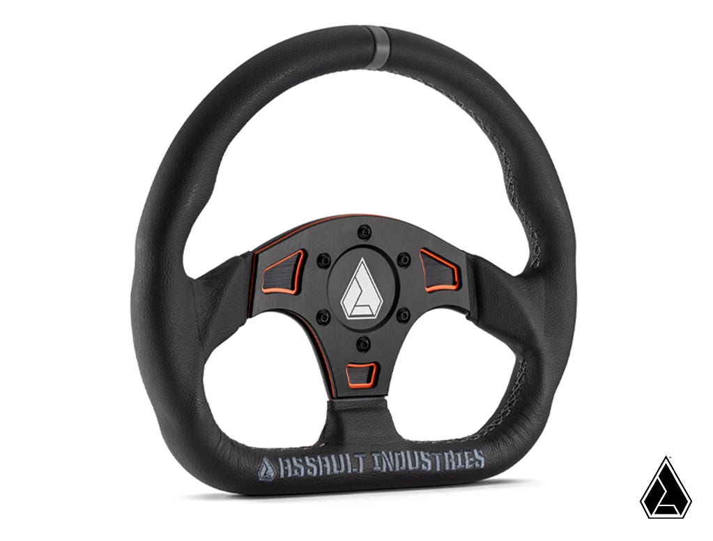 Photo of Assault Industries Suede Ballistic "D" UTV Steering Wheel by Assault Industries - Premium Steering Wheels for UTVs / Side by Sides