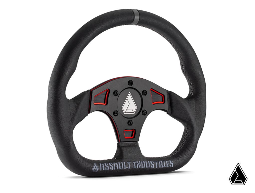 Photo of Assault Industries Suede Ballistic "D" UTV Steering Wheel by Assault Industries - Premium Steering Wheels for UTVs / Side by Sides