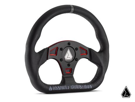 Photo of Assault Industries Suede Ballistic "D" UTV Steering Wheel by Assault Industries - Premium Steering Wheels for UTVs / Side by Sides