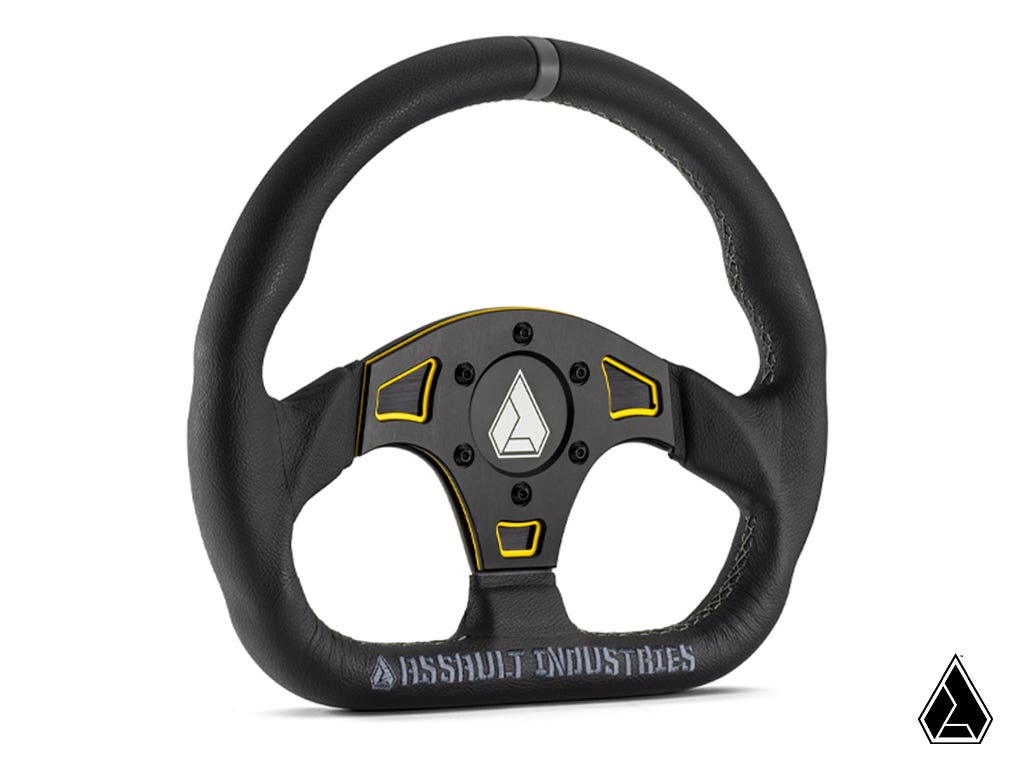 Photo of Assault Industries Suede Ballistic "D" UTV Steering Wheel by Assault Industries - Premium Steering Wheels for UTVs / Side by Sides