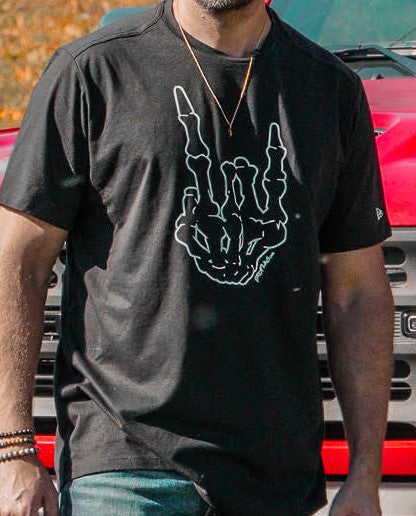 Photo of Skeleton Hand Graphic Tee by Bad Flag Store - Premium for UTVs / Side by Sides