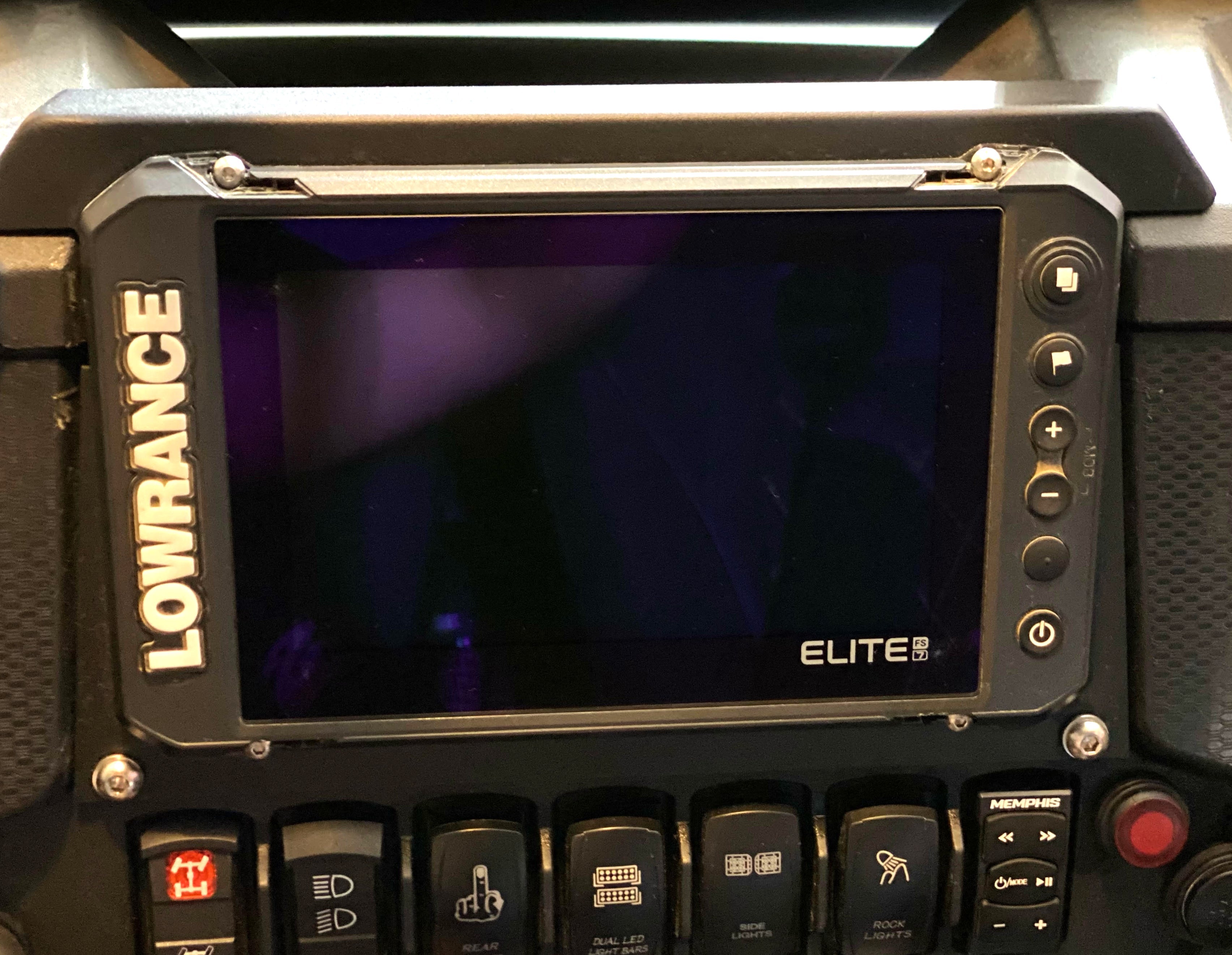 Photo of SFM Turbo S Lowrance Elite FS7 Mount by StayFlush Motorsports - Premium for UTVs / Side by Sides