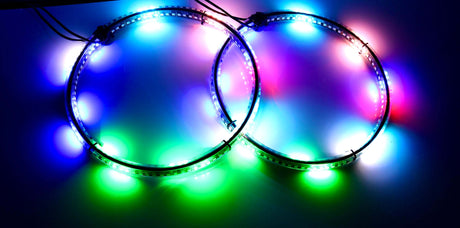 Photo of Apollo wheel lights RGB (Harness included) by Marshin Whips - Premium whip accessories for UTVs / Side by Sides