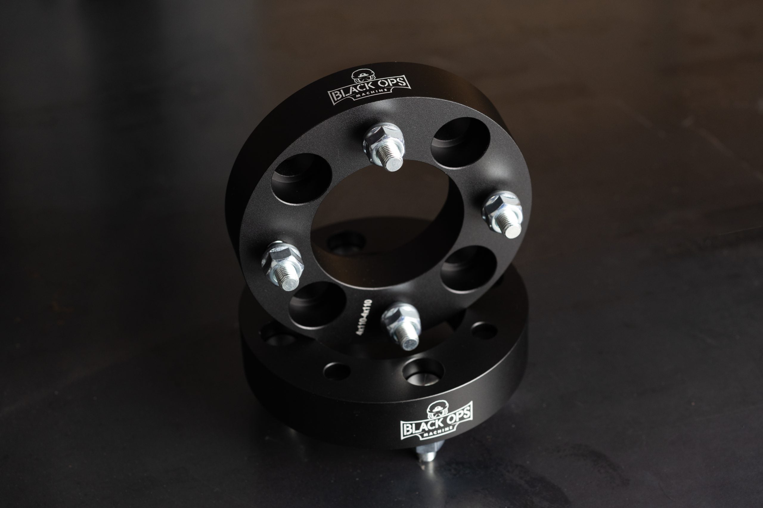 4/110 UTV Wheel Spacers 10mm x 1.25 - Billet 6061 Aluminum + Hard Anodized Black (Sold in Pairs)