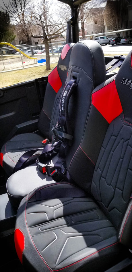 Photo of General 4 Rear Bump Seat w Console Delete Kit (2016-2025) by UTVMA - Premium Bump Seat for UTVs / Side by Sides