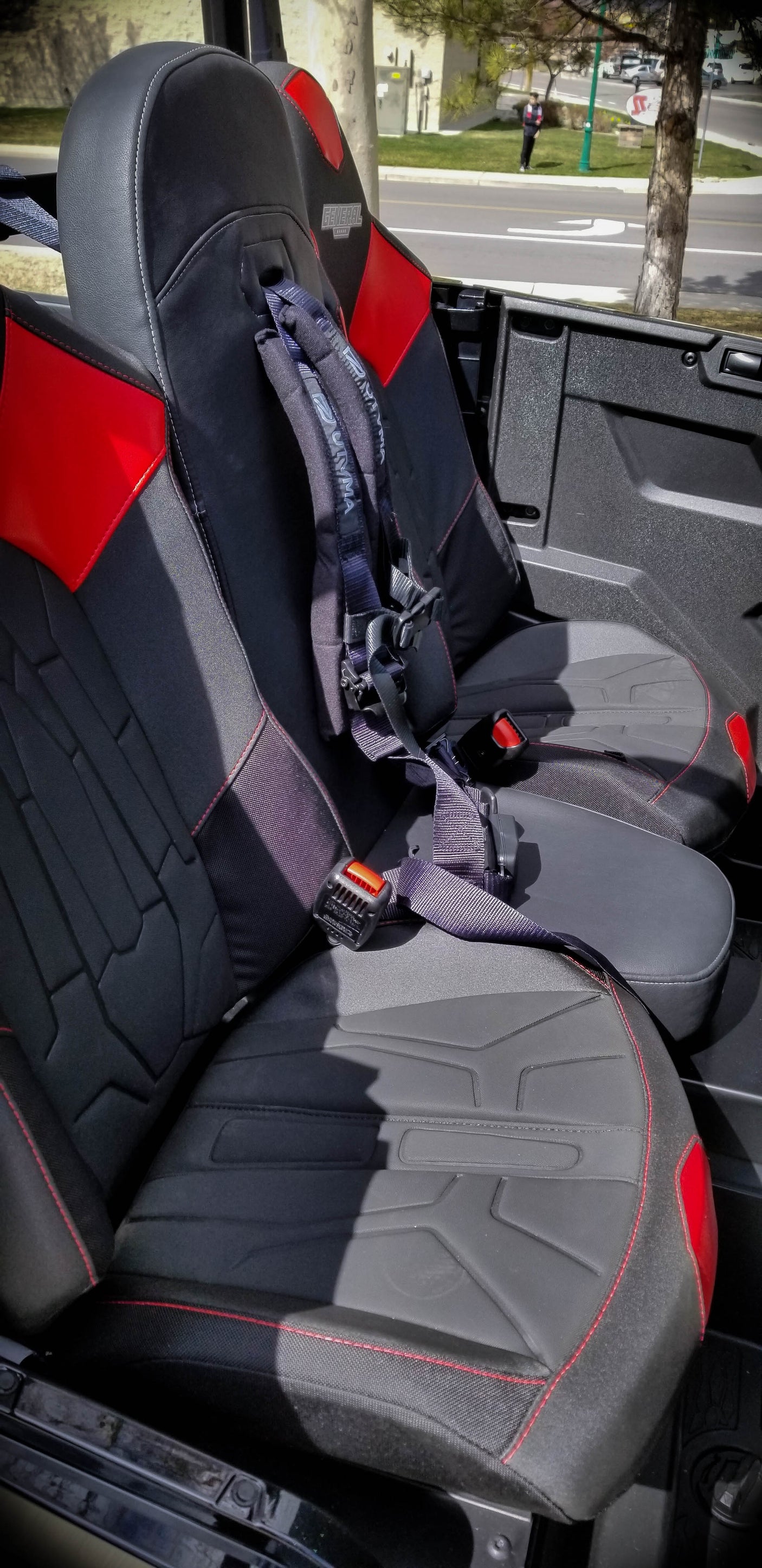 Photo of General 4 Rear Bump Seat w Console Delete Kit (2016-2025) by UTV Mountain Accessories - Premium Bump Seats for UTVs / Side by Sides