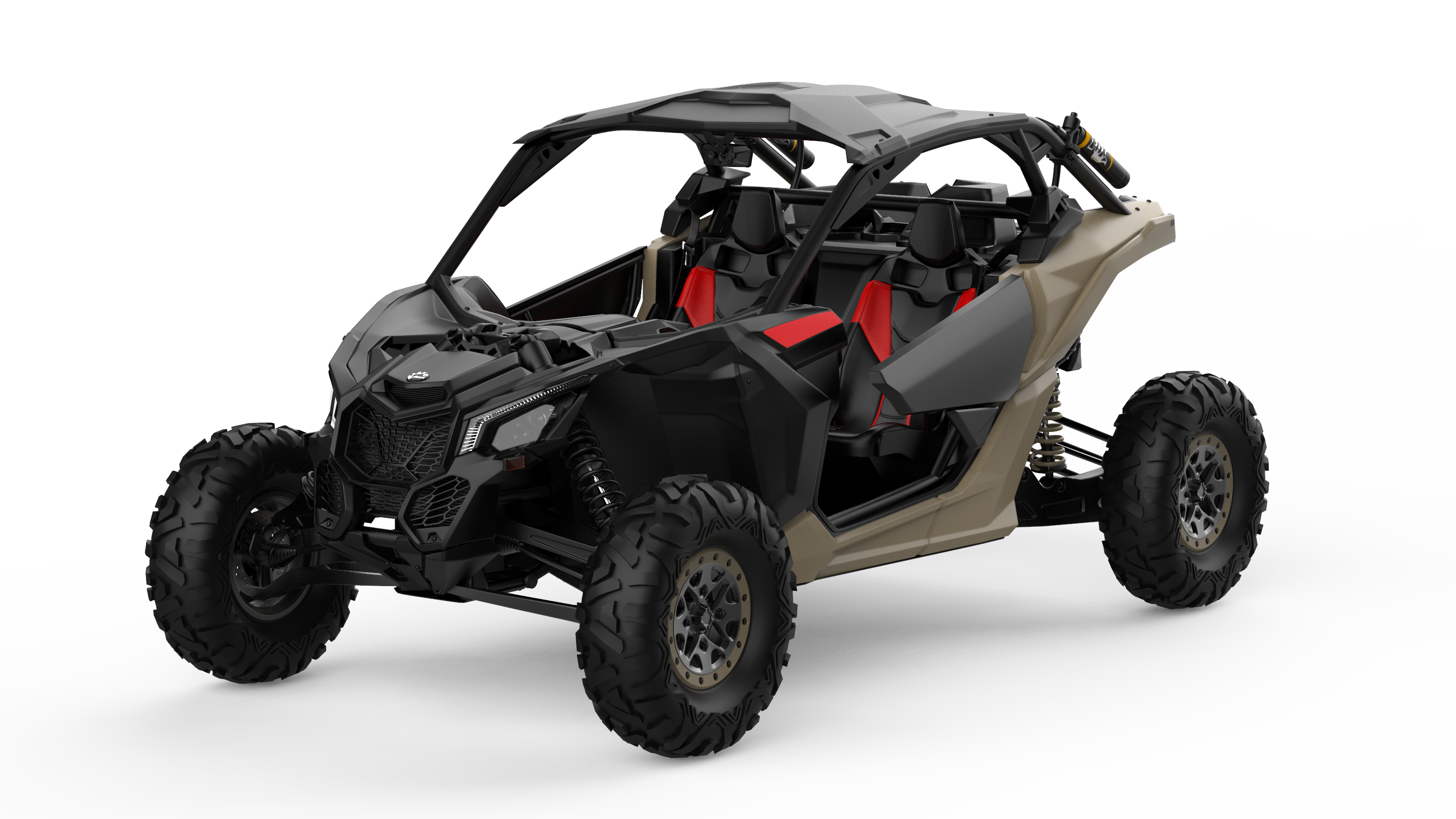 Photo of Rear View Side Mirrors & Front Lower Door Panel Inserts Fit Can Am Maverick X3 by Kemimoto - Premium for UTVs / Side by Sides
