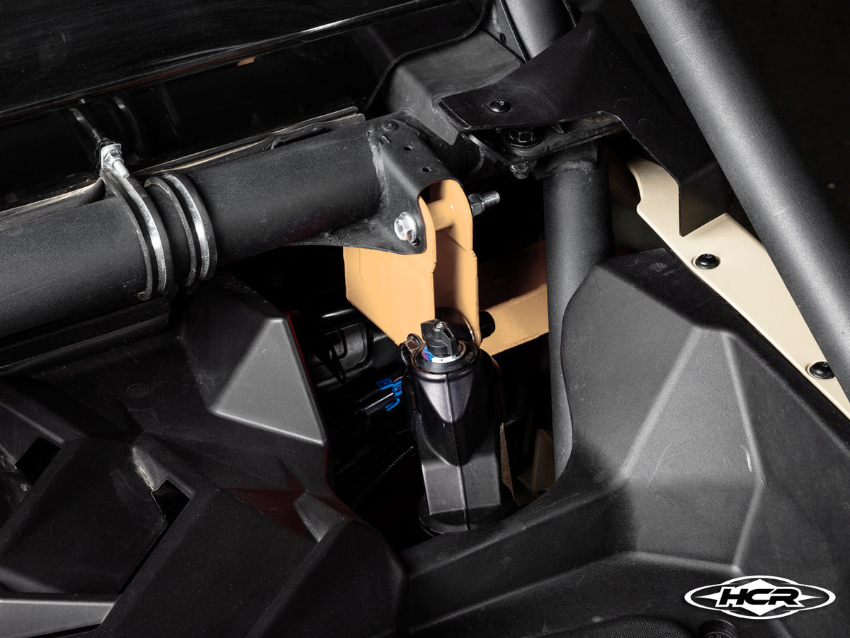 Can-Am Maverick X3 shock bracket installed
