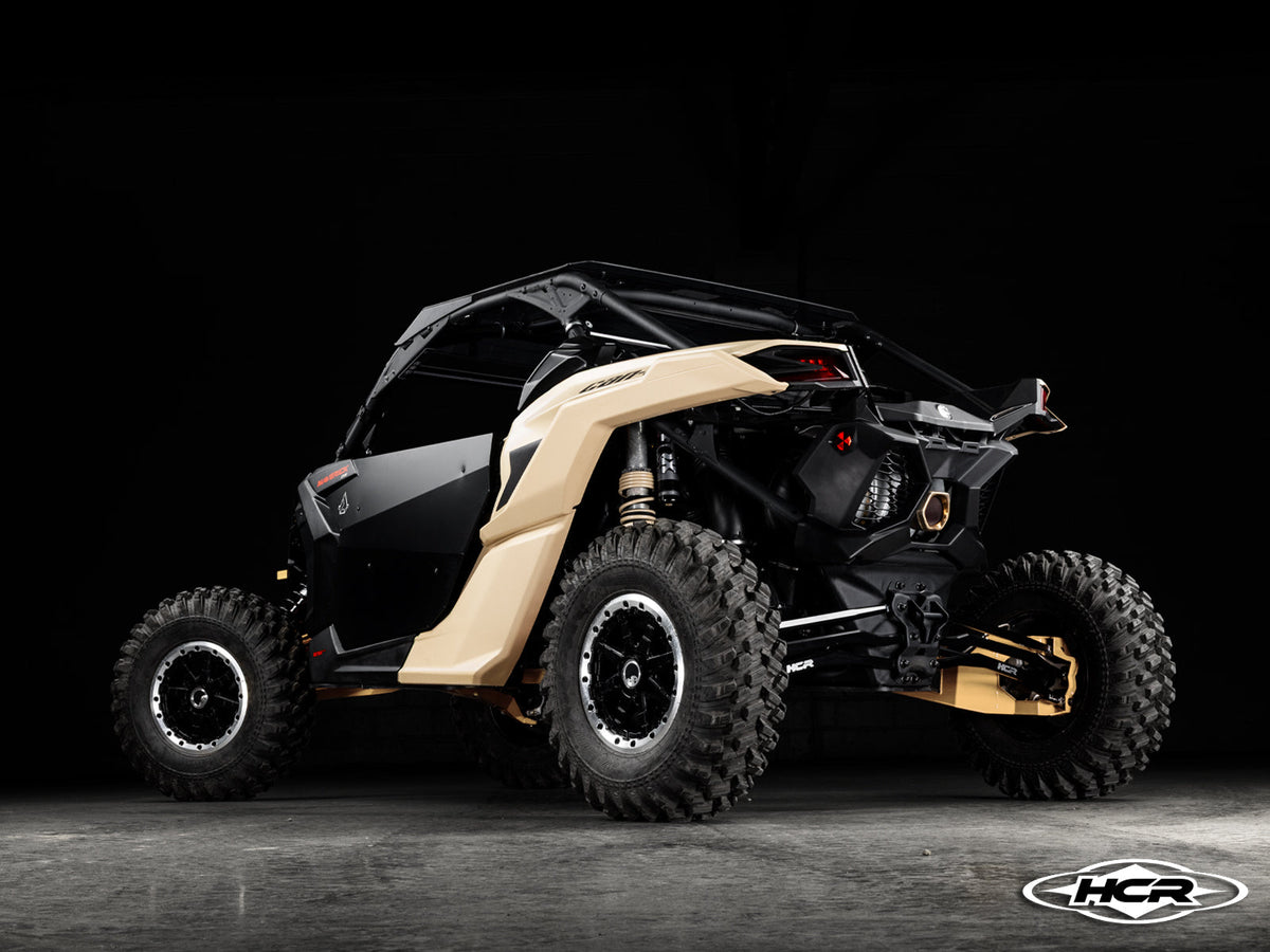 HCR Can-Am Maverick X3 high-clearance radius rods installed