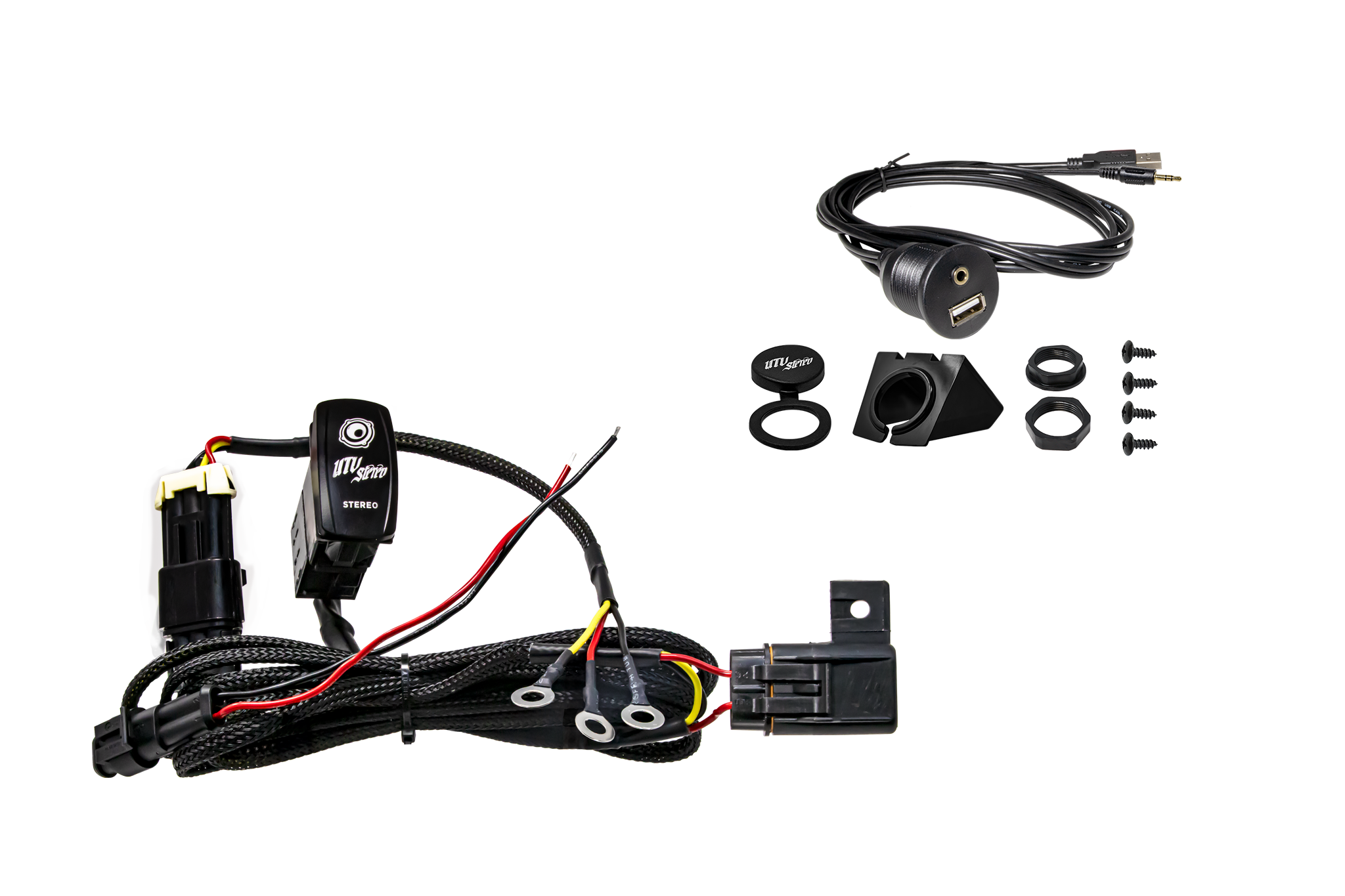 Photo of RZR® Pro Series Head Unit Mount (2025 MODELS ONLY) | UTVS-PRO2-HUMT-DASHKIT-RKR by UTV Stereo - Premium 2023 RZR Media Receiver Mount for UTVs / Side by Sides