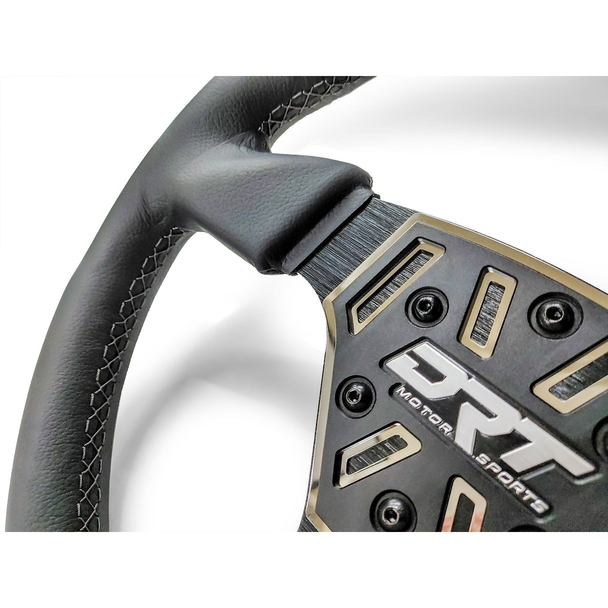 Photo of UTV Round Leather Steering Wheel by DRT Motorsports - Premium Steering Wheels for UTVs / Side by Sides