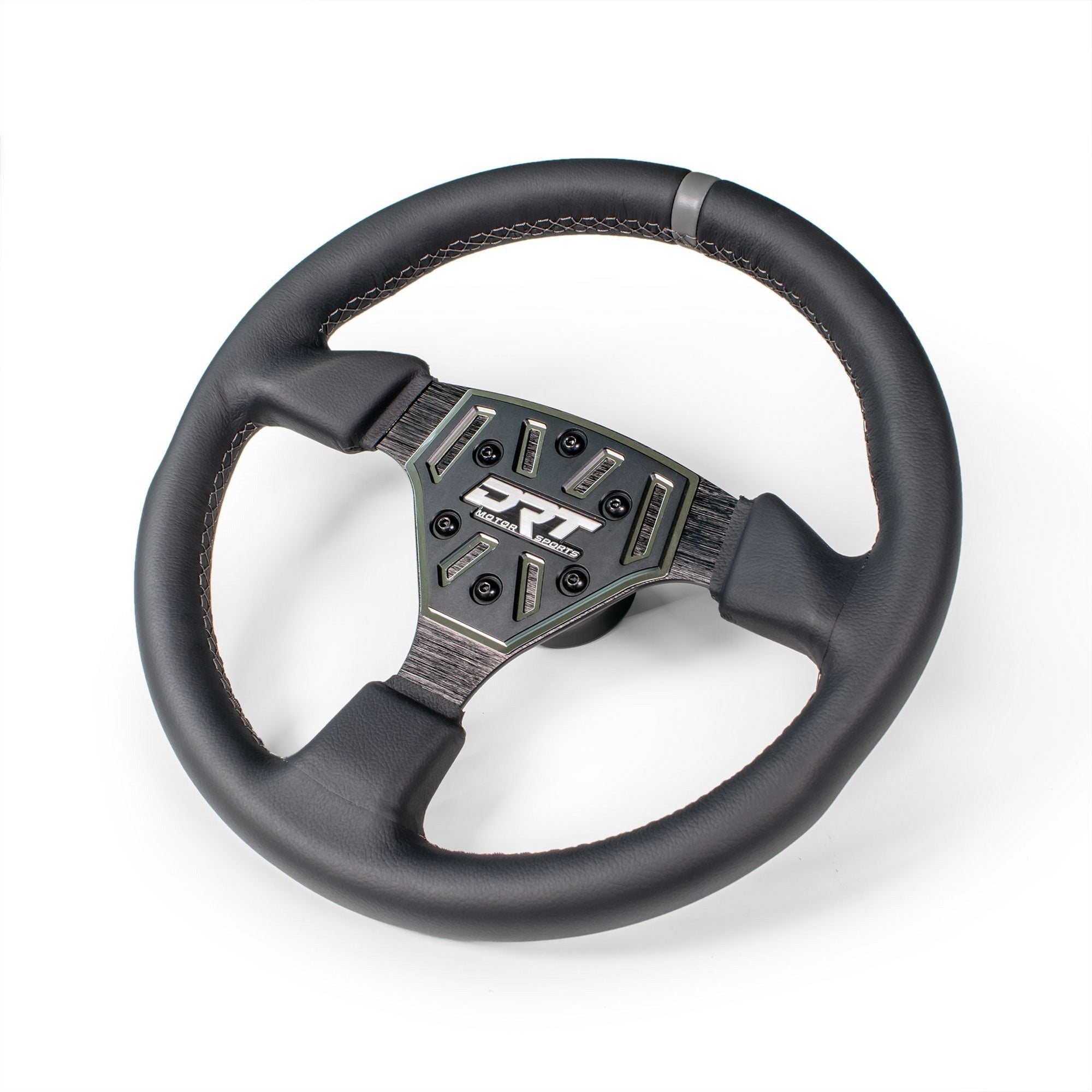Photo of UTV Round Leather Steering Wheel by DRT Motorsports - Premium Steering Wheels for UTVs / Side by Sides