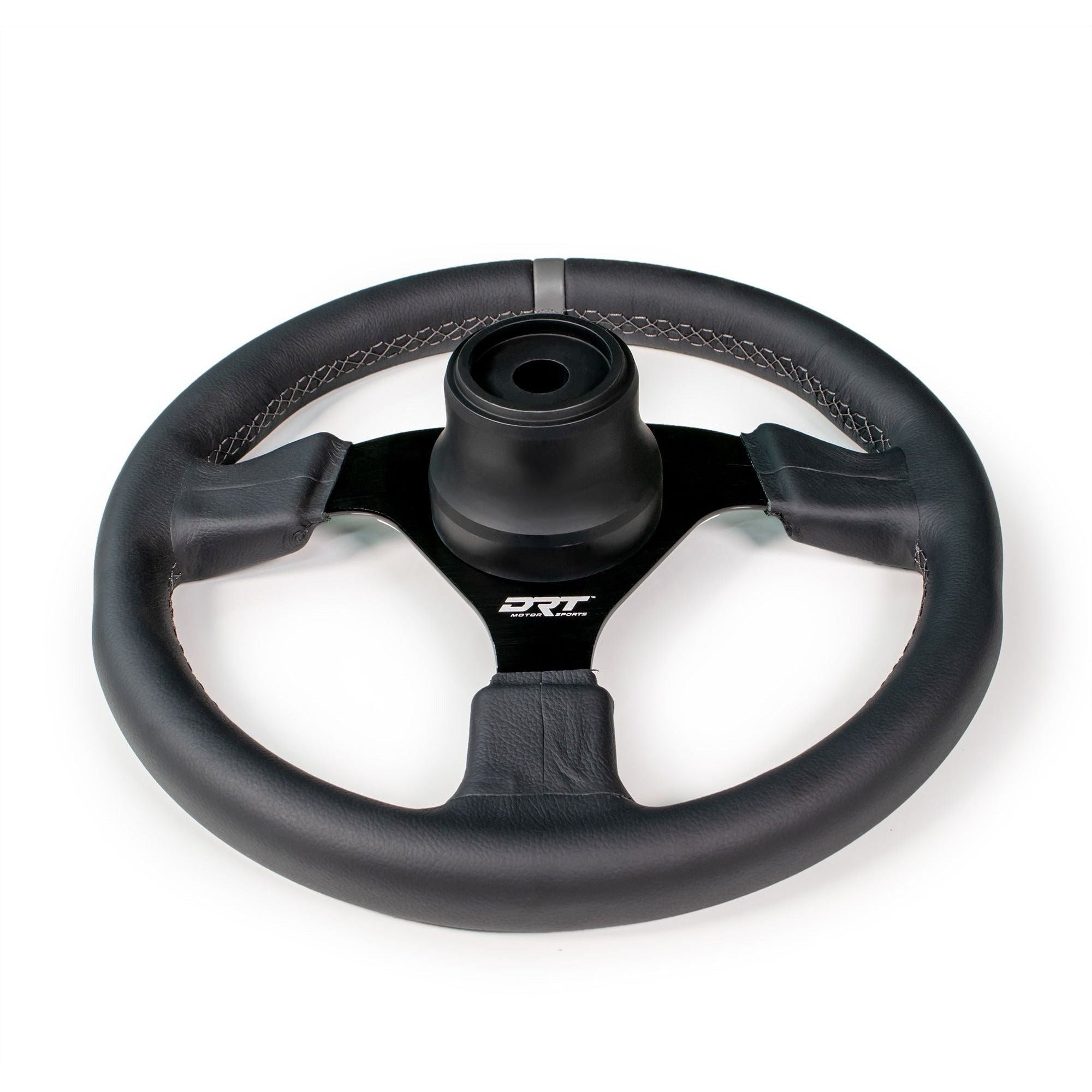 Photo of UTV Round Leather Steering Wheel by DRT Motorsports - Premium Steering Wheels for UTVs / Side by Sides