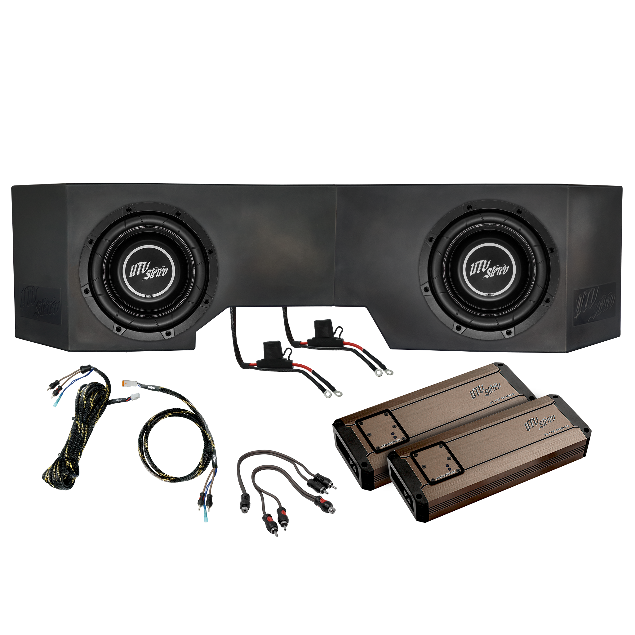 Photo of Can-Am® Defender 2400W Dual 10"Subwoofer Kit | UTVS-DEF-SUB-2400-2 by UTV Stereo - Premium Can-Am Defender Subwoofer Enclosure for UTVs / Side by Sides