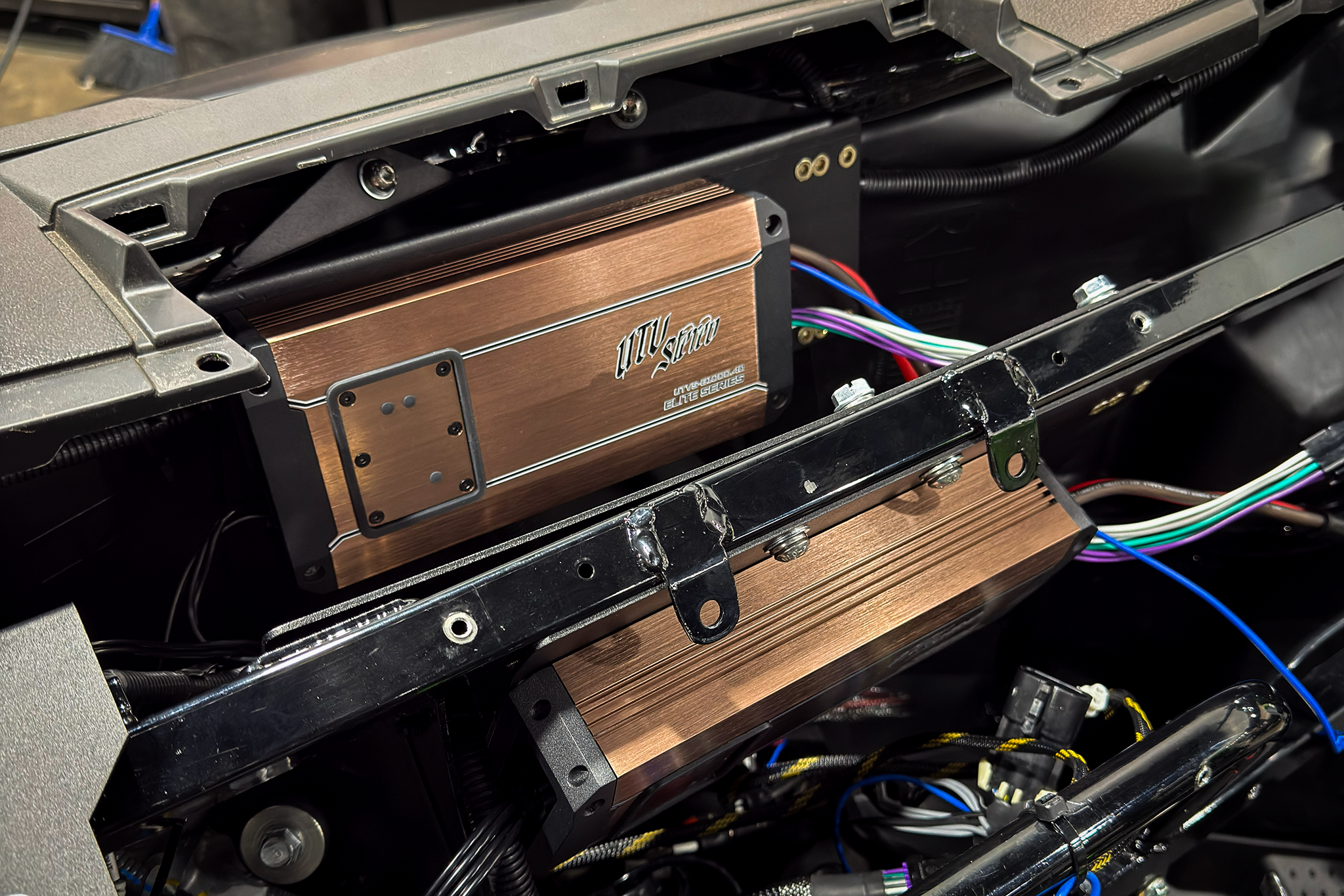 Photo of Kawasaki® Teryx H2 Firewall Amplifier Mount | UTVS-H2-AMPMT-FW by UTV Stereo - Premium for UTVs / Side by Sides