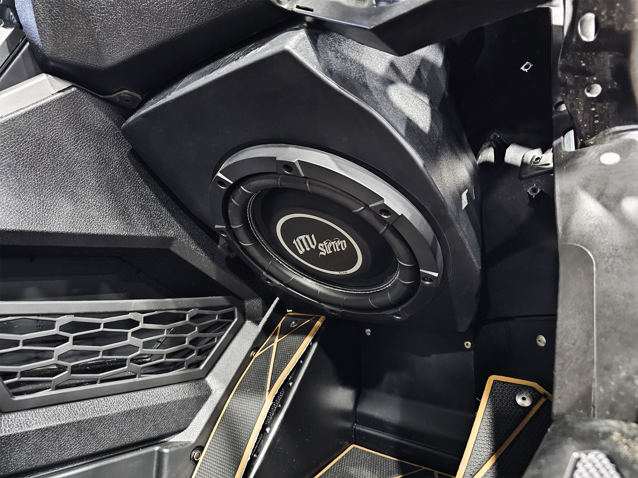Photo of RZR® Pro Series 12" Vented Dash Subwoofer Enclosure ('20-'24 Models) | UTVS-PRO-VENC-DASH-12 by UTV Stereo - Premium 2023 Polaris RZR Subwoofer Enclosure for UTVs / Side by Sides