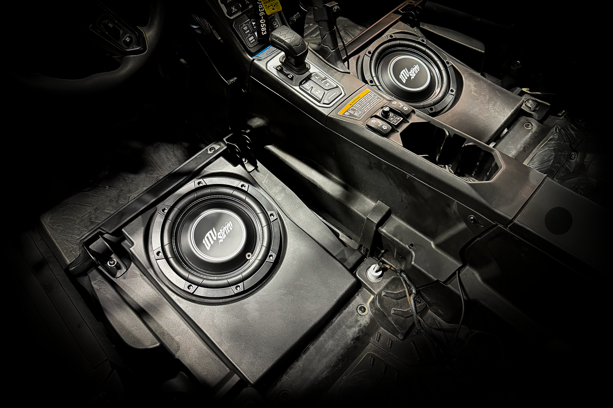 Photo of Can-Am® Maverick R 10" Front Driver Subwoofer Enclosure (4-SEAT MODELS) – Unloaded | UTVS-R-ENC-DRIVER-4F by UTV Stereo - Premium for UTVs / Side by Sides