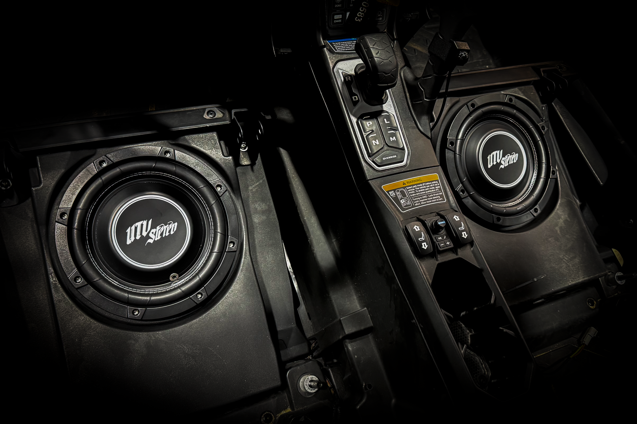 Photo of Can-Am® Maverick R 10" Front Driver Subwoofer Enclosure (4-SEAT MODELS) – Unloaded | UTVS-R-ENC-DRIVER-4F by UTV Stereo - Premium for UTVs / Side by Sides