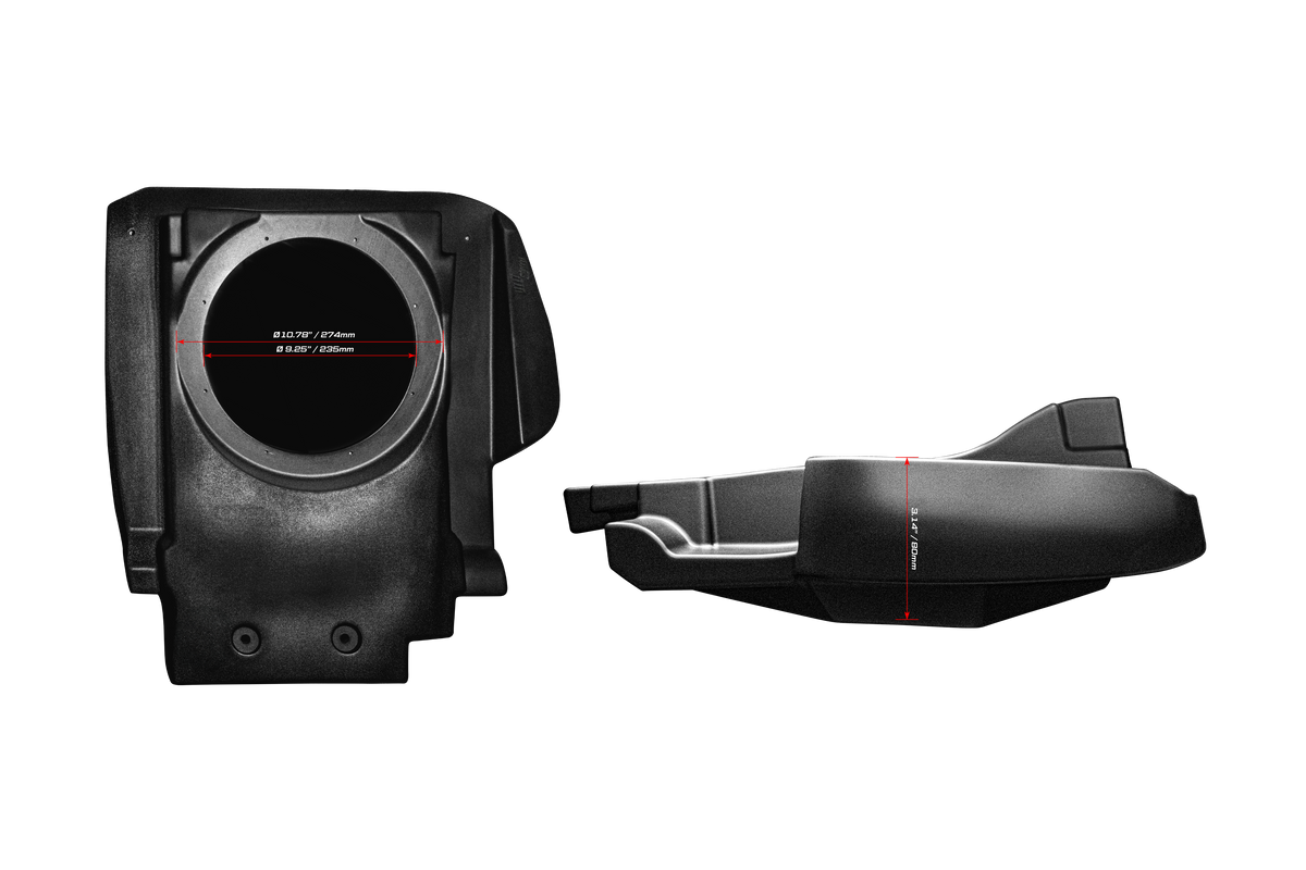 Can-Am® Maverick R 10" Front Driver Subwoofer Enclosure (2-SEAT MODELS) – Unloaded | UTVS-R-ENC-DRIVER-2