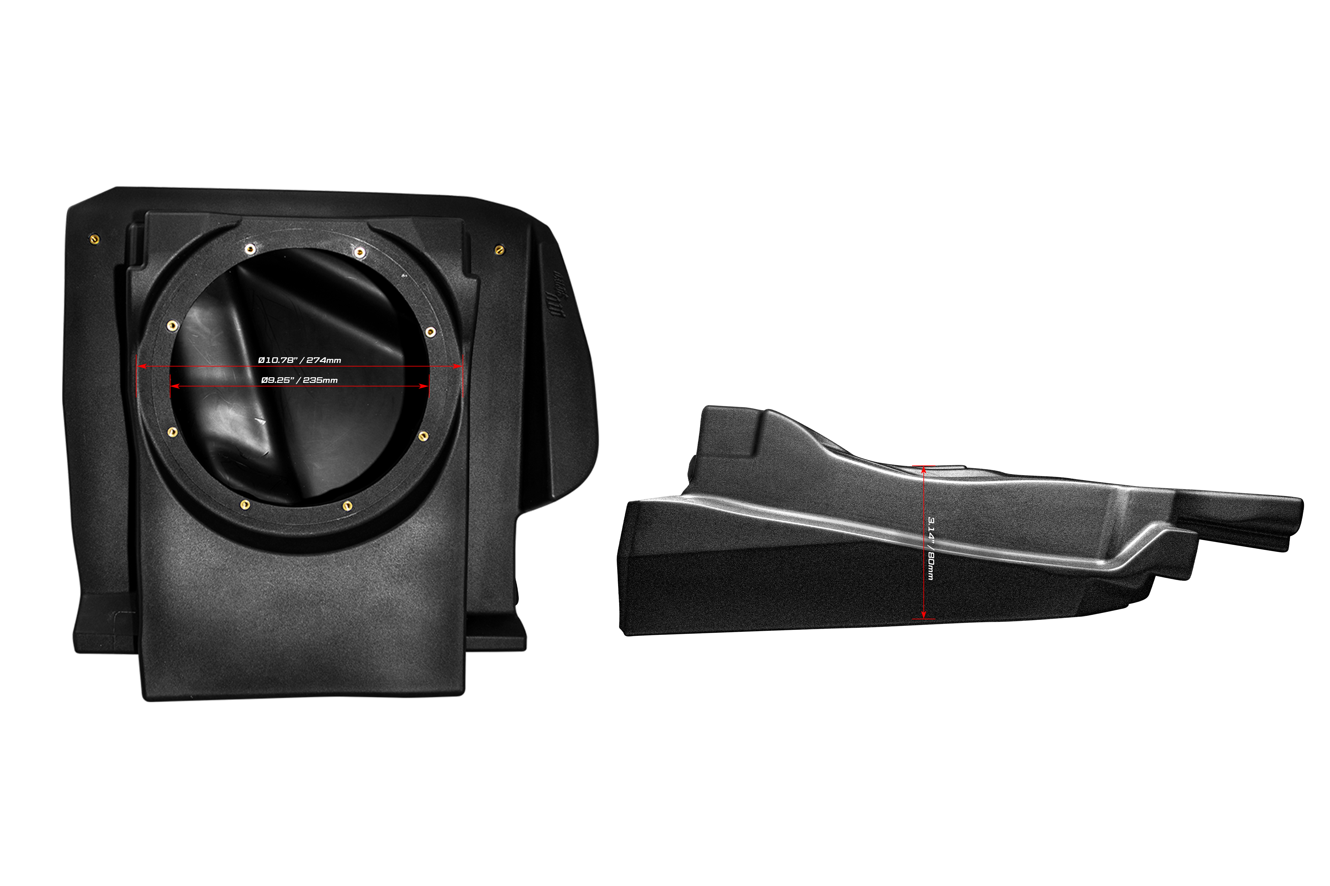 Photo of Can-Am® Maverick R 10" Front Passenger Subwoofer Enclosure (4-SEAT MODELS) – Unloaded | UTVS-R-ENC-PASS-4F by UTV Stereo - Premium for UTVs / Side by Sides