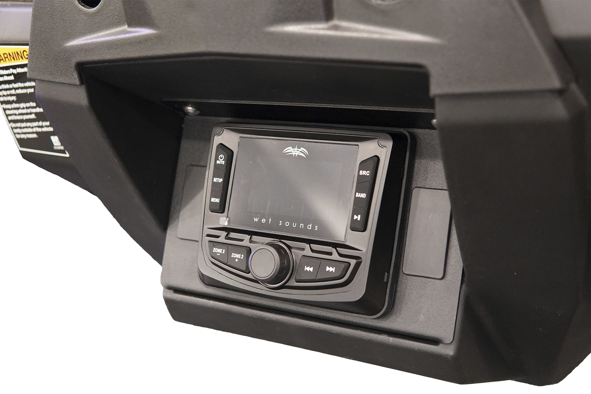 Photo of RZR Pocket Display Unit Mount W/ Rocker Switch Cutouts | UTVS-RZR-HUMT-PKT-RKR by UTV Stereo - Premium RZR Media Receiver Lower Mount for UTVs / Side by Sides