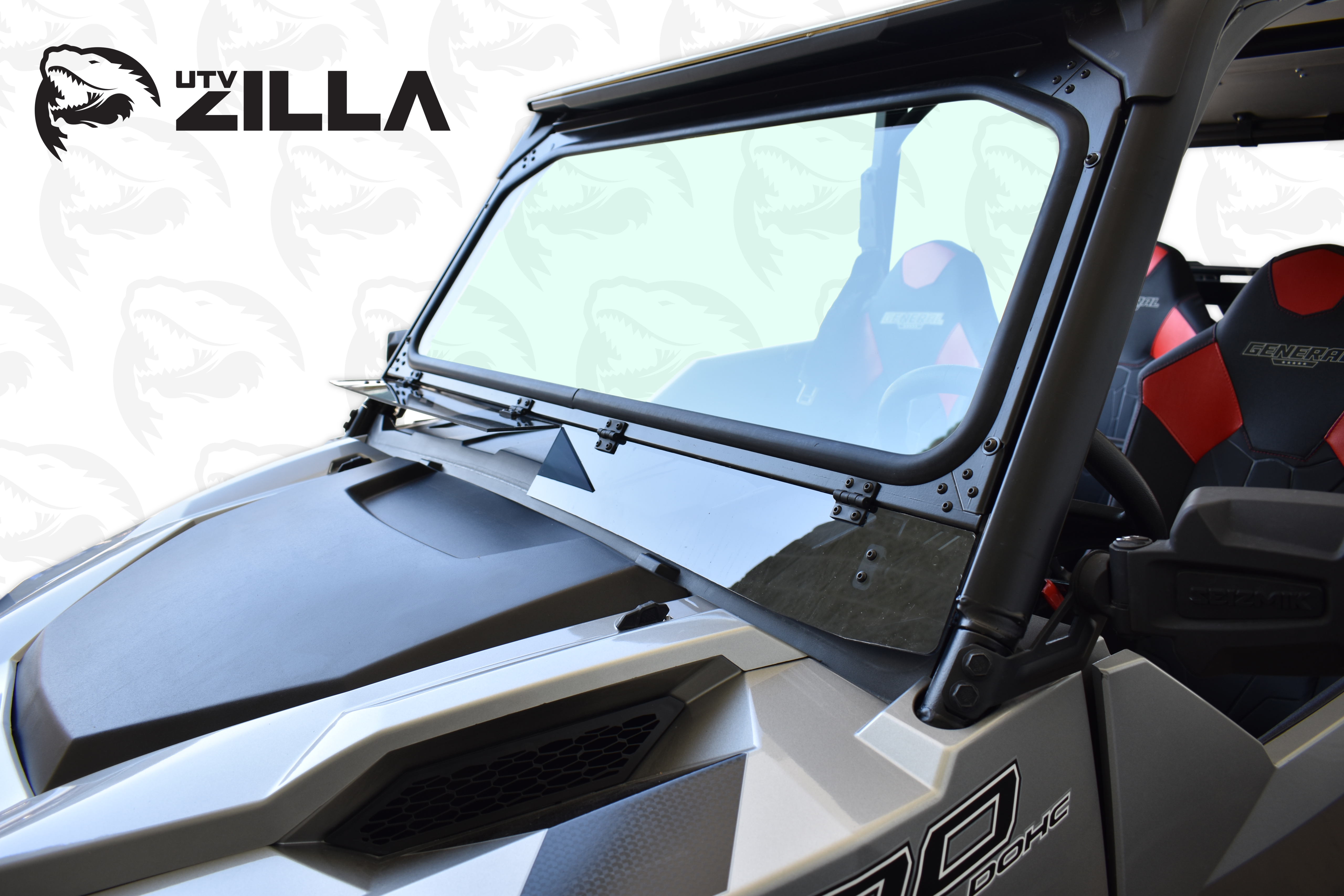 Photo of Polaris General Vented Glass Windshield by UTVZILLA - Premium for UTVs / Side by Sides