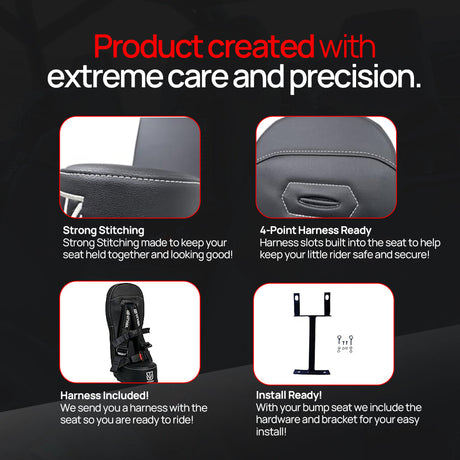 Photo of Maverick X3 Bump Seat (2017-2025) by UTV Mountain Accessories - Premium Bump Seat for UTVs / Side by Sides